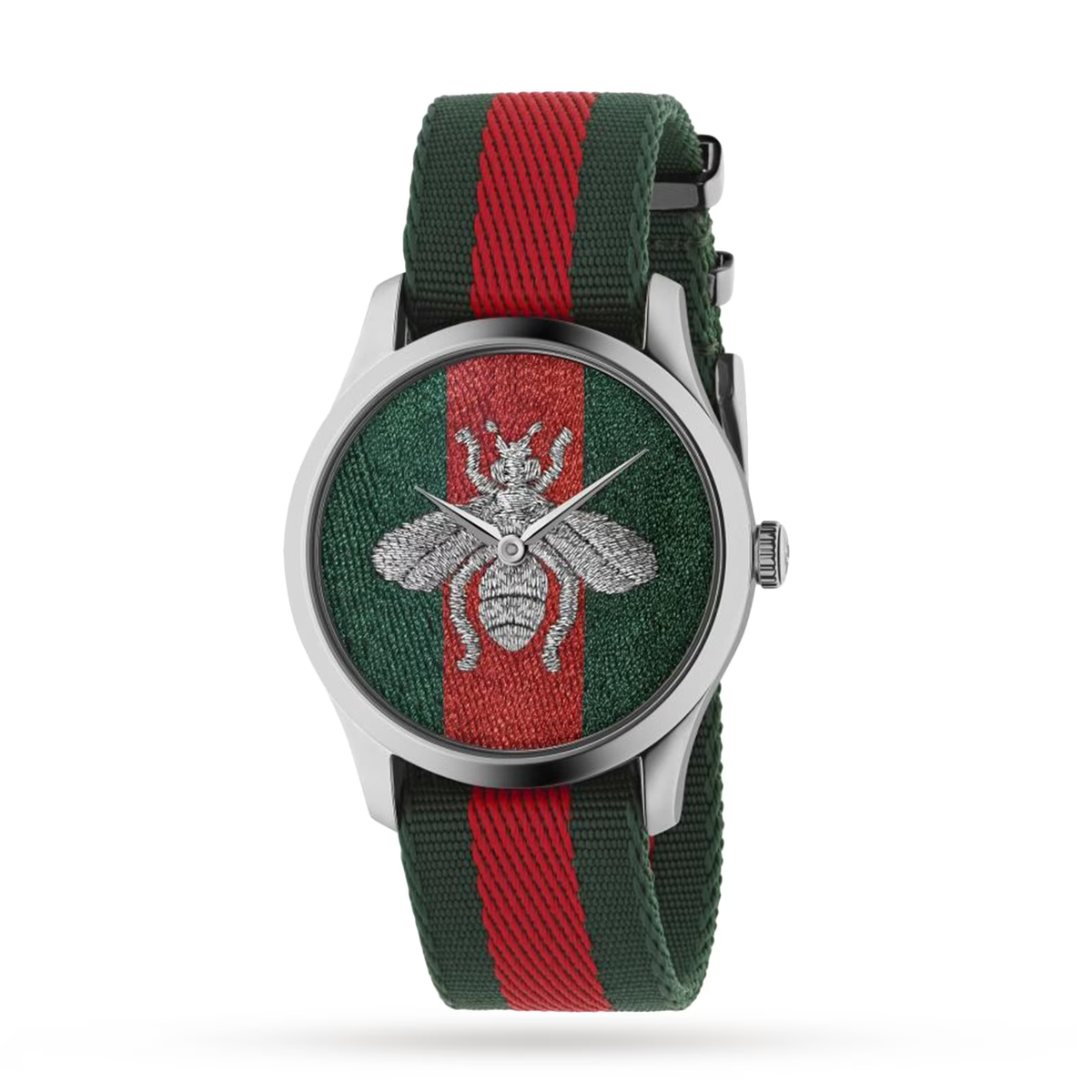 Gucci G-Timeless YA1264148 Bee Green and Red Dial Stainless Steel