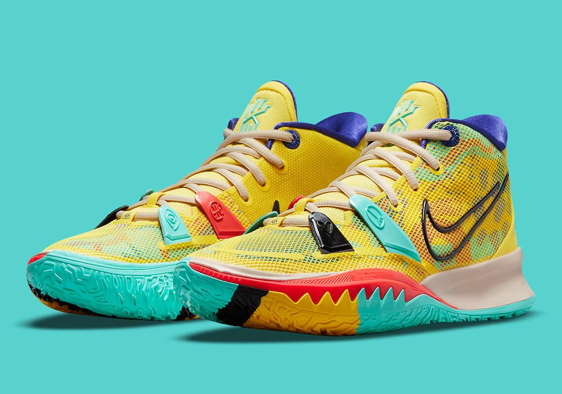 Nike Kyrie 7 1 World 1 People Yellow Black 2021 CQ9326 700 Men's