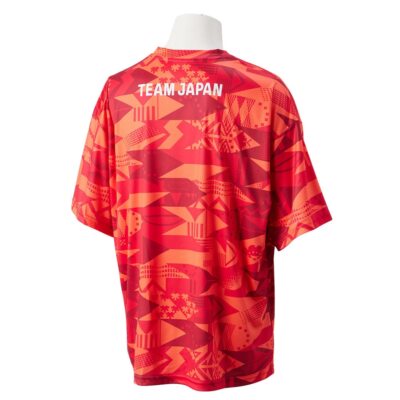 Olympics Paris 2024 TEAM JAPAN Official T-shirt Replica ASICS RED