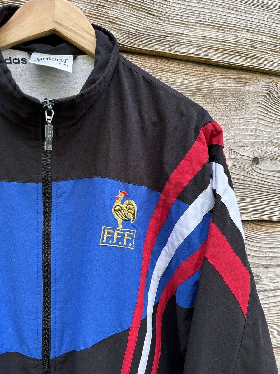 90s Vintage Adidas France FFF 1996 World Cup Light Jacket Size M