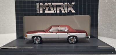 WOW Ford LTD Crown Victoria 1986 Red/ Silver 1:43 Matrix MX20603