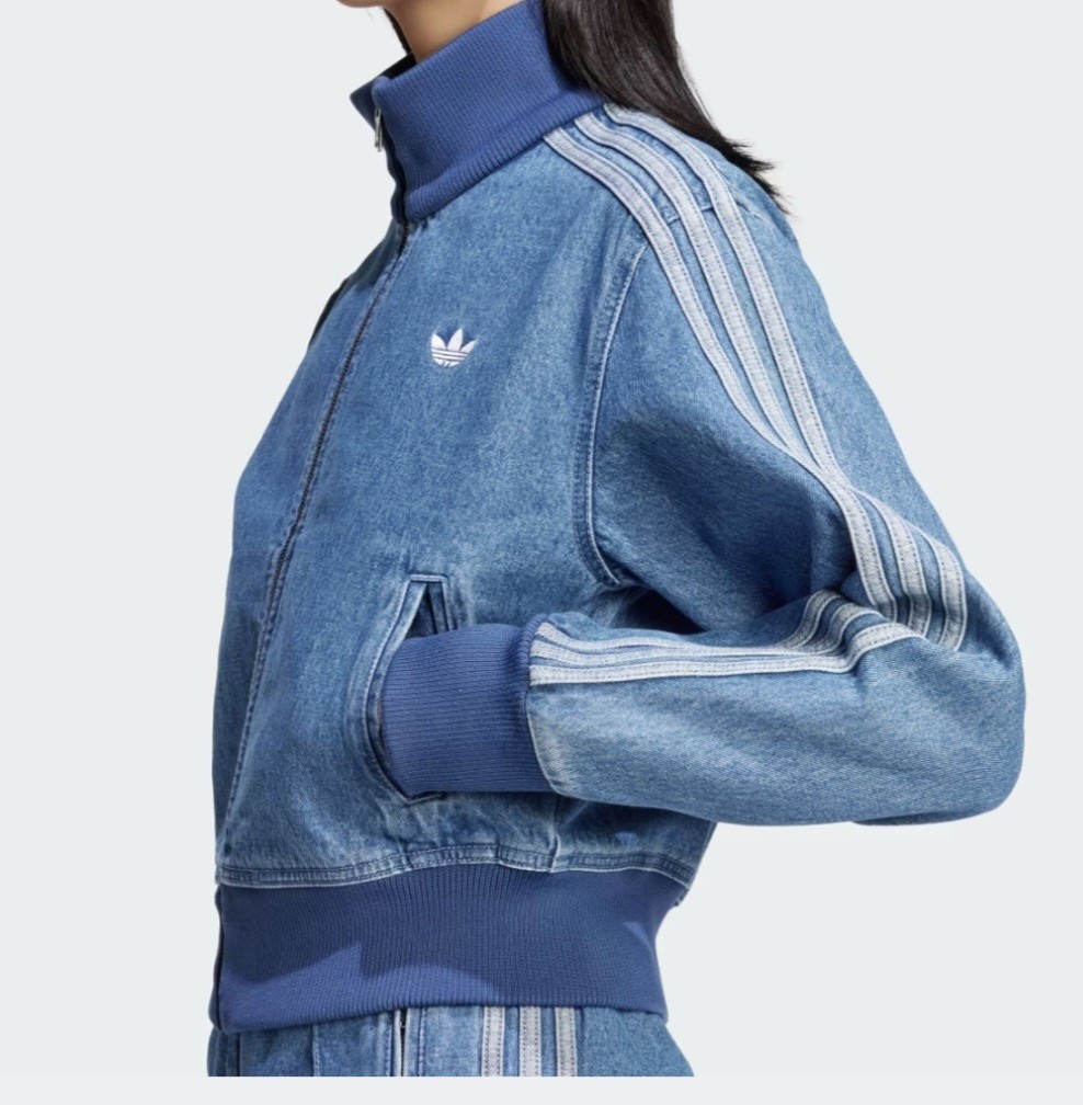 Adidas Adicolor Denim Firebird Track Top Jacket New 2XS XXS NWT | eBay