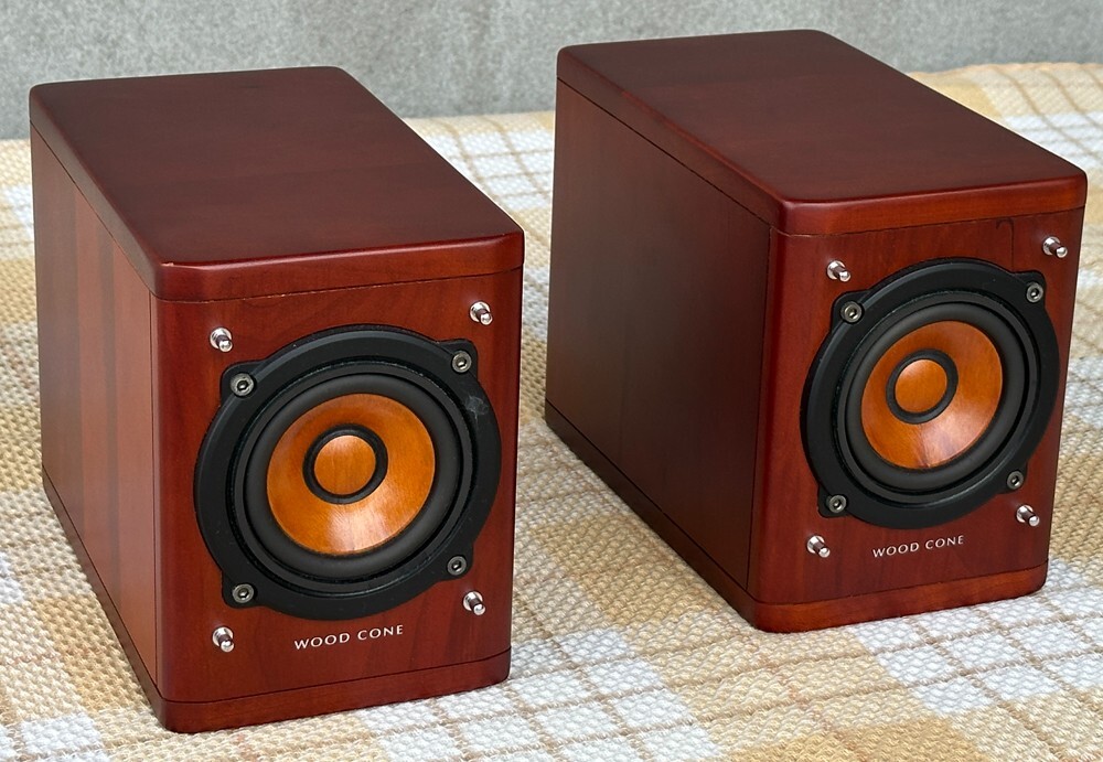 VICTOR JVC SP-EXA1 Full Range Speaker System 8.5cm Wood Cone 4Ω
