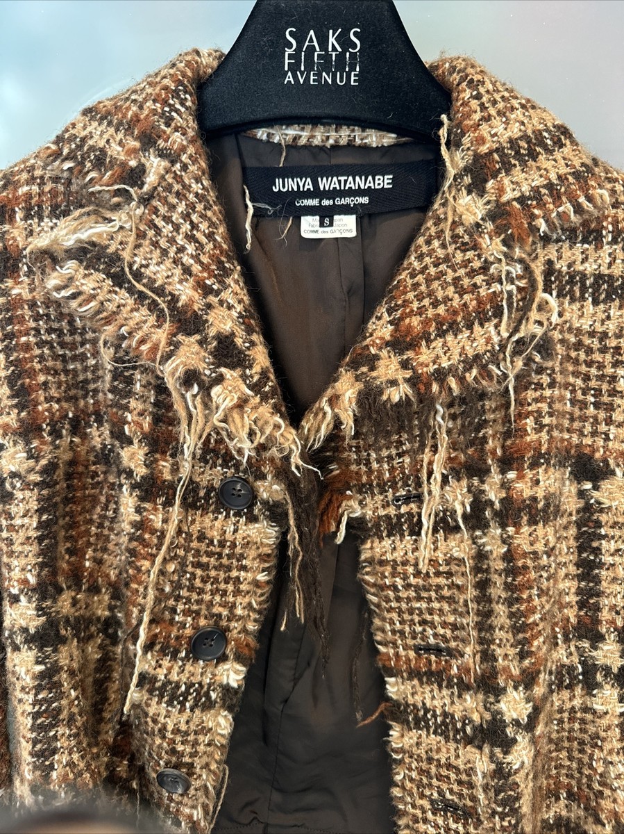 Junya Watanabe Vintage Y2K Women's Button Front Tweed Jacket Size