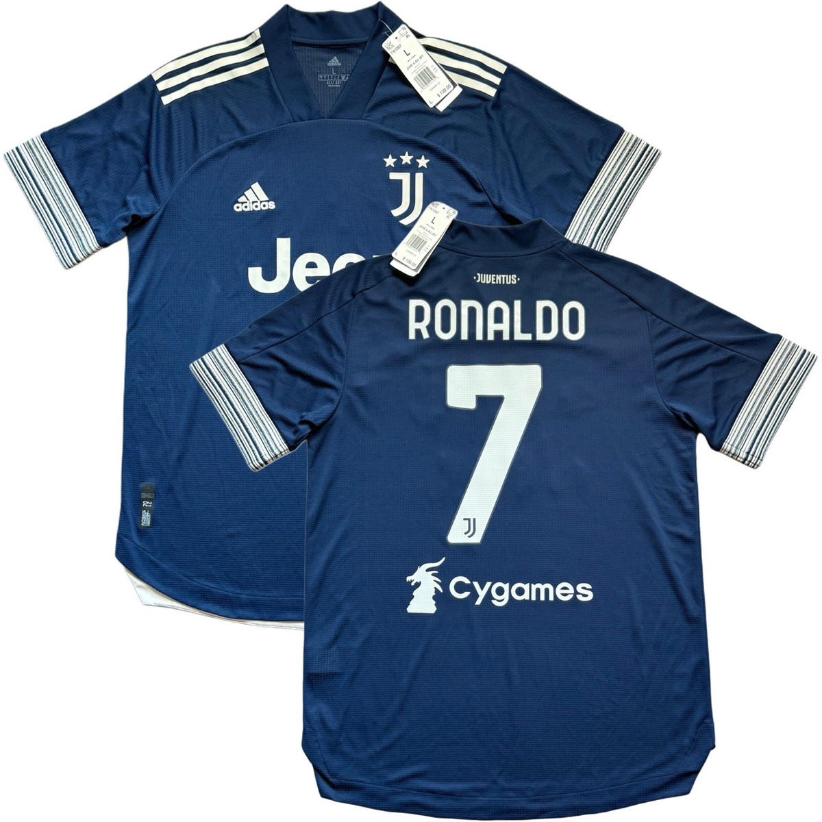2020/21 Juventus Authentic Away Jersey #7 Ronaldo Large adidas
