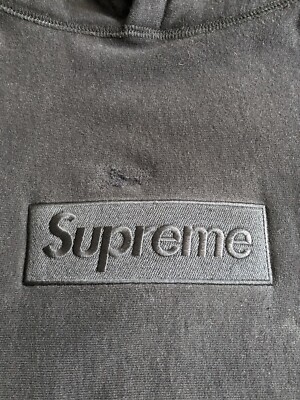SUPREME 14FW Tonal Box Logo Pullover Hoodie BLACK L | eBay