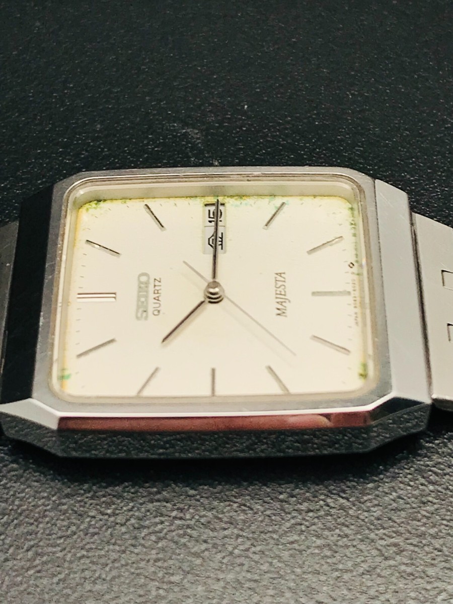 SEIKO WATCH MAJESTA 9063-5020 QUARTZ SILVER DAY DATE KANJI Dial