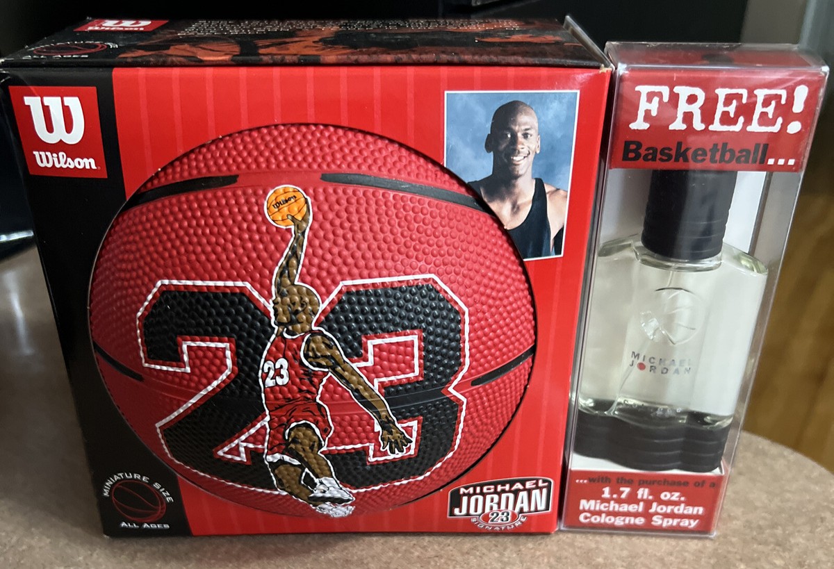 Vintage New Michael Jordan Sealed 1.7 oz Cologne with Wilson Mini