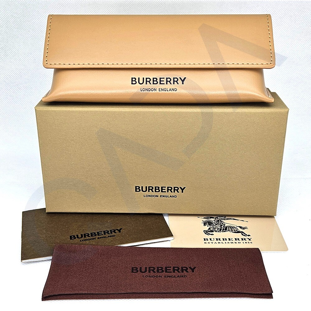 Burberry Camel Brown Triangle Soft Leather Eyeglasses Sunglass