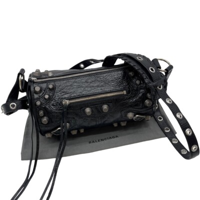 Auth BALENCIAGA Le Cagole Shoulder Bag 771716210KR1000 Black