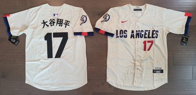 Shohei Ohtani #17 LA Dodgers Kanji Japanese Stitched City Connect