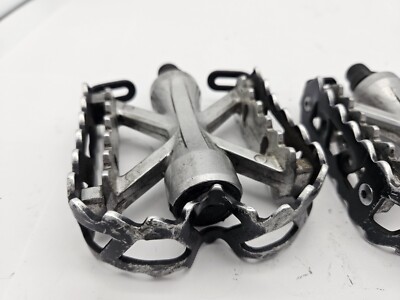 SR Sakae MTP-110 Pedals Old School BMX Double Cage 9/16 in Black