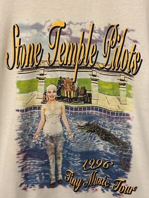 Vtg Stone Temple Pilots Band Tiny Music Tour Cotton White Unisex