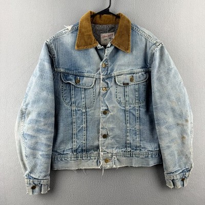 Vintage Lee Storm Rider Jacket Mens M 21.5x23 Blanket Lined 101-JL