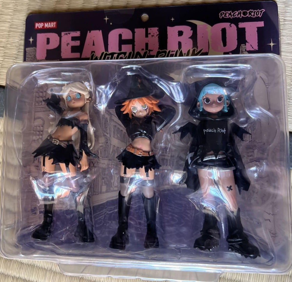 POP MART PEACH RIOT Witchy Punk PVC Figure Set of 3 Limited Art