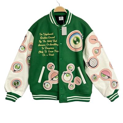 New Saint M Michael Takashi Murakami Varsity Jacket Stadium Jumper