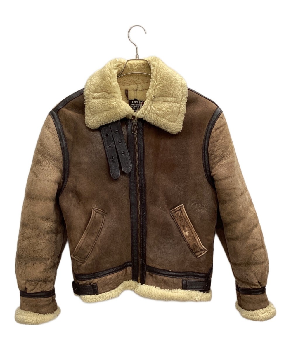 Schott Type B3 (B-3) Flight Mouton Leather Jacket Size 40 Made in