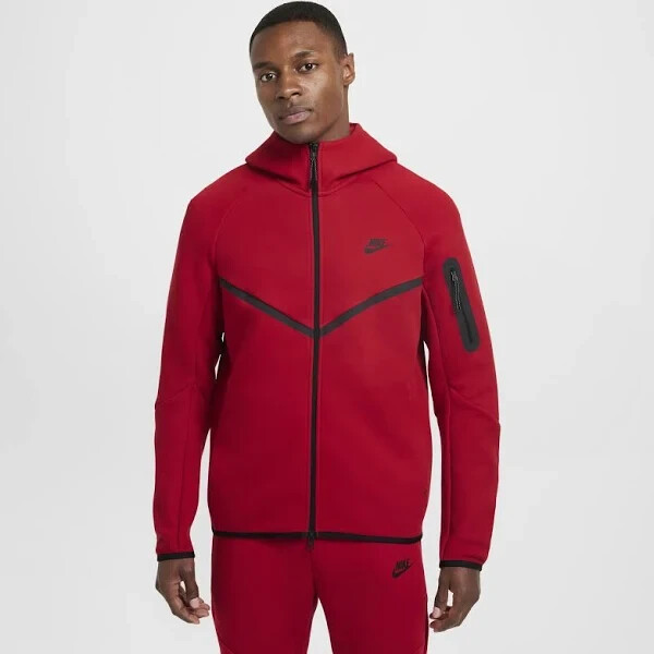Nike Sportswear Tech Fleece Full-Zip Hoodie University Red CU4489