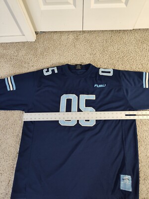 Fubu Football Jersey Men Blue Sports Collection 05 Vintage