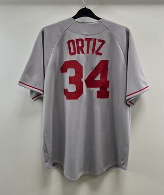 Boston Red Sox Ortiz 34 Away Baseball Jersey 2000's Adults XL