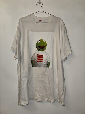 Asspizza Supreme Kermit Triple Box Logo BOGO XXL 2XL White New