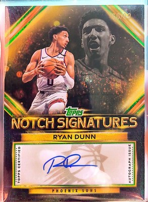 2025-26 Topps Ryan Dunn #TNS-RD Topps Notch Signatures Green Holo