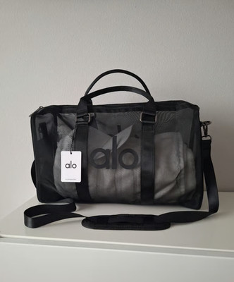 Alo Yoga Sheer Duffle Bag - Black Mesh Tote Lightweight Gym