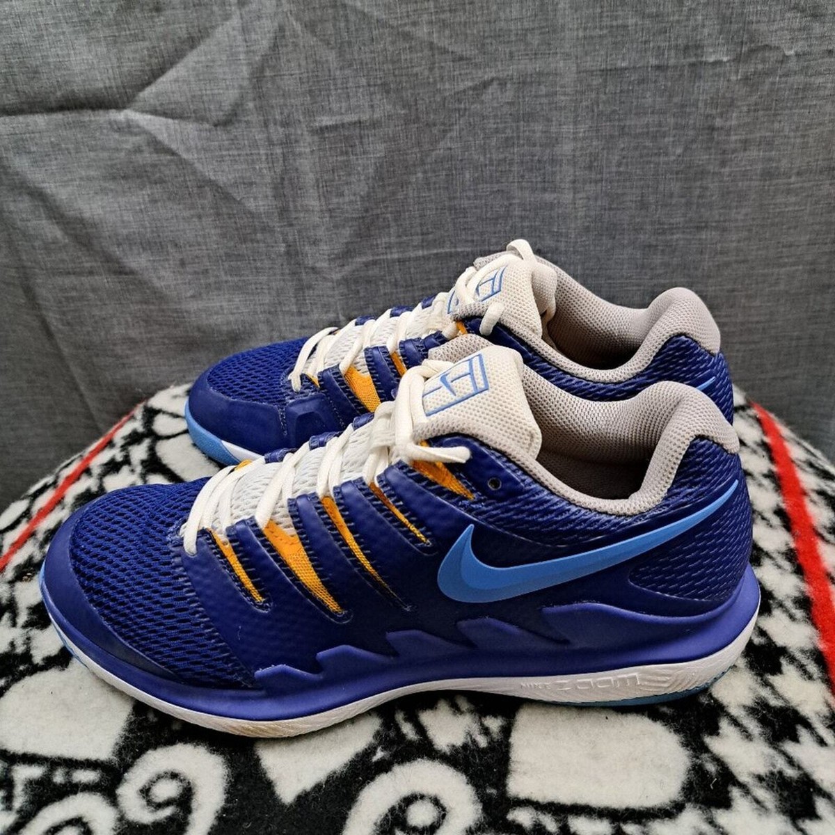 Men's Nike AIR ZOOM VAPOR X CPT Sz 10 Tennis Court Shoes Blue