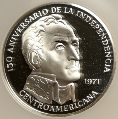 1971 PANAMA 150 Yrs SIMON BOLIVAR 3.8oz Proof Silver 20 Balboas
