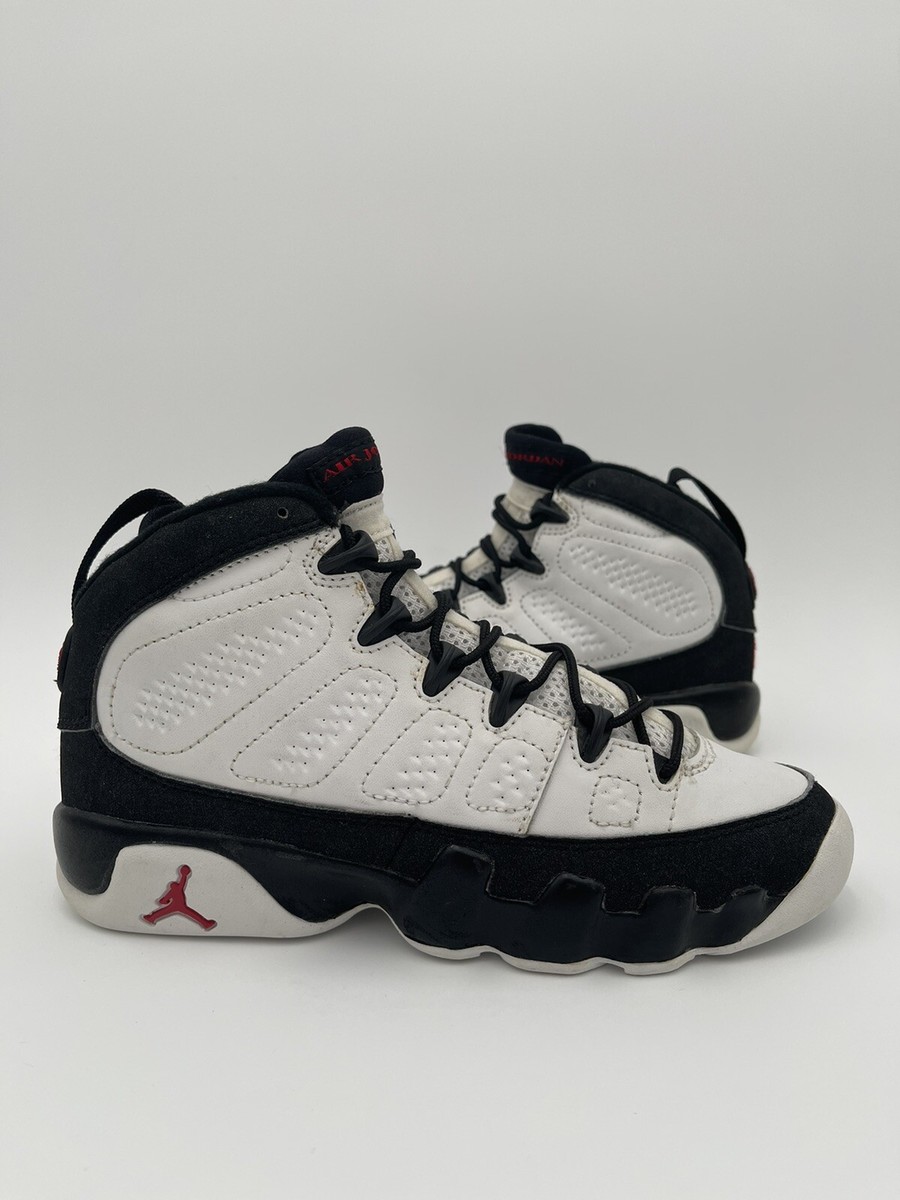 Size 3.5Y - 2001 Jordan 9 White Black Red Sample | eBay