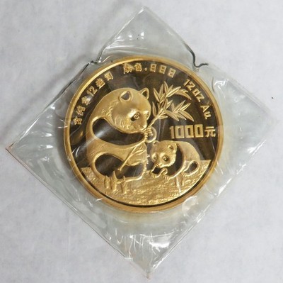 1986 GOLD CHINA 1000 YUAN 12oz PANDA SEALED IN BOX | eBay