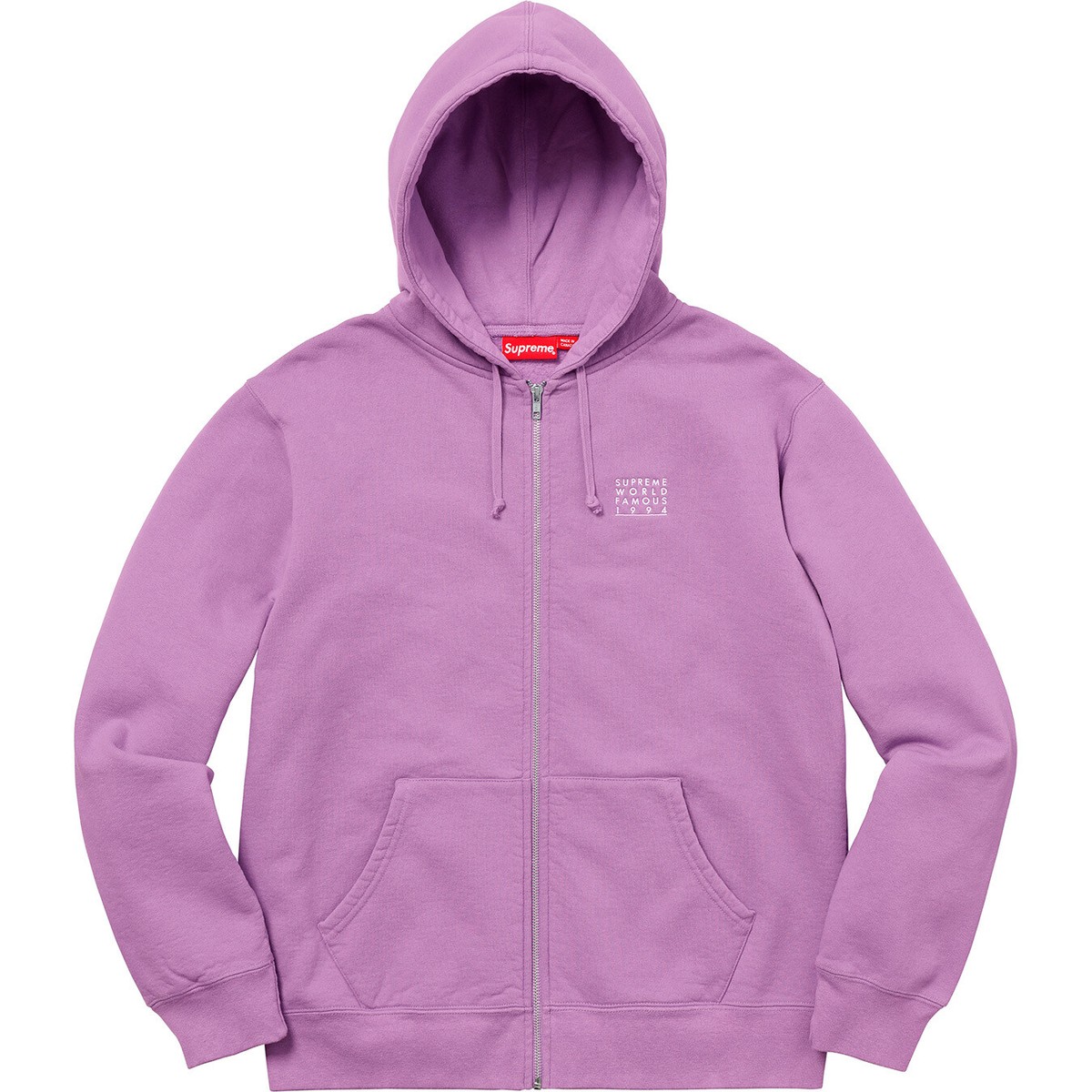 Supreme World Famous Zip Up Hooded Sweatshirt SS18 (SS18SW77
