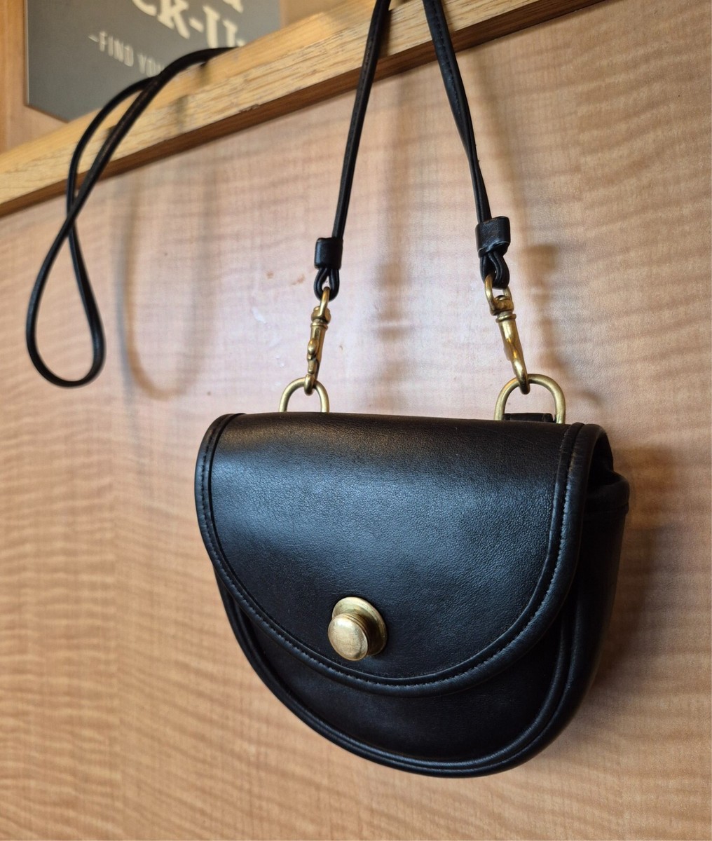 Vintage COACH #9826 Black Leather Mini Belt or Crossbody Bag