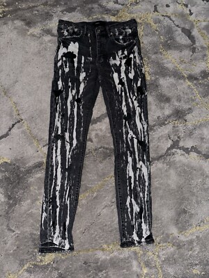 Purple Brand Authentic Worn Grey Paint Splatter Jeans Men's Sz 31