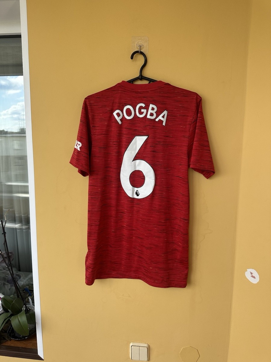 MANCHESTER UNITED 2020 2021 POGBA 6 HOME SHIRT FOOTBALL SOCCER