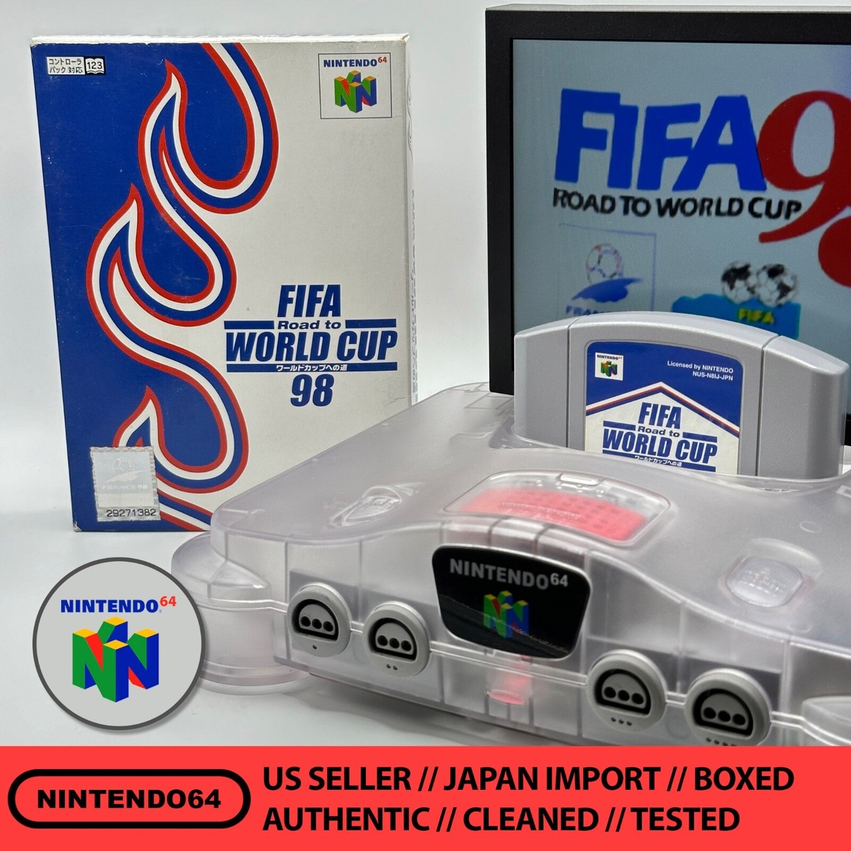 Fifa World Cup 98 CIB N64 - Authentic - Japan Import US SELLER