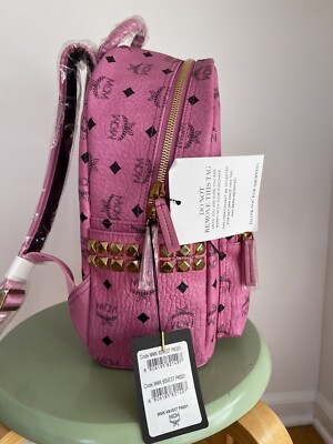 MCM Backpack Pink Small New | eBay