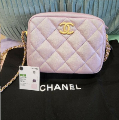 Chanel Camera Case Iridescent Caviar Mini My Perfect Pink Quilted