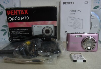 PENTAX Optio P70,Pink,12MP, 4x,f/2.6, 2.7in Excellent from JAPAN