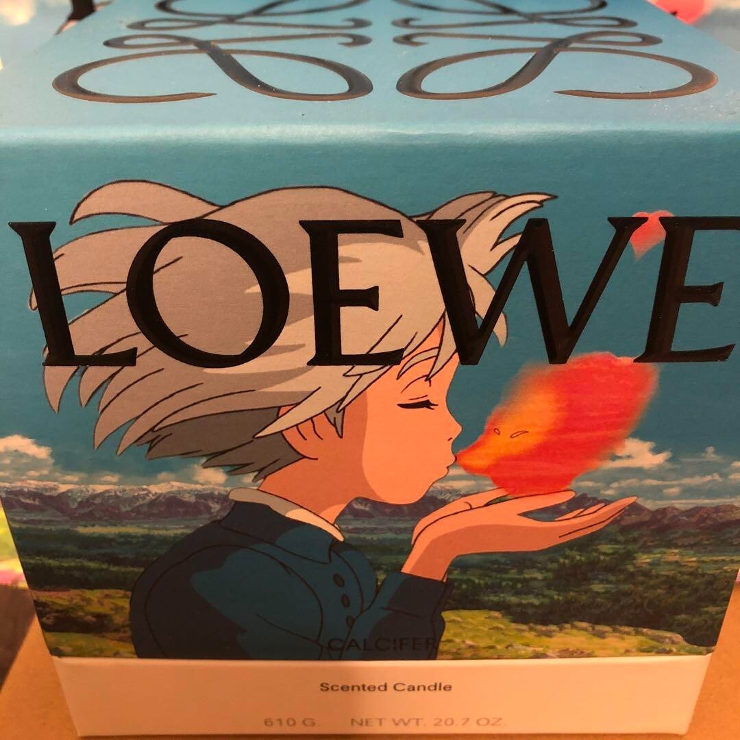 LOEWE x Ghibli Howl's Moving Castle Collaboration Calcifer Candle