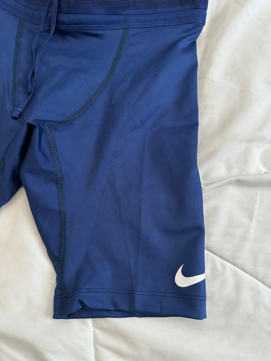Nike Pro Elite Made In the USA Half Tights Mens Large Navy Blue