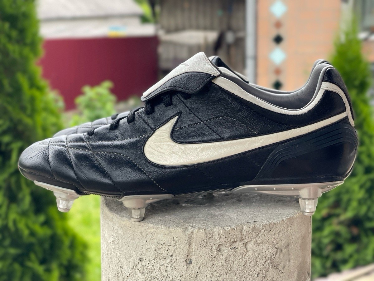 Rare Nike Tiempo SG Legend II Elite Black R10 Ronaldinho Leather 9
