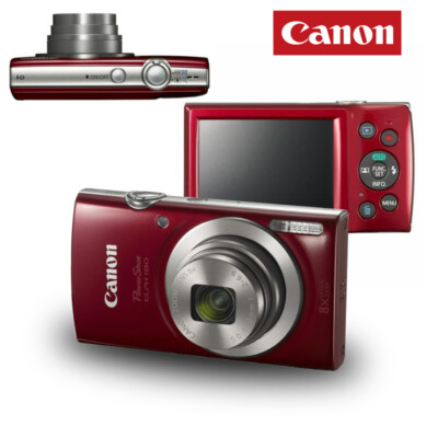 Canon PowerShot ELPH 180 20MP 8x Optical Zoom Digicam Digital