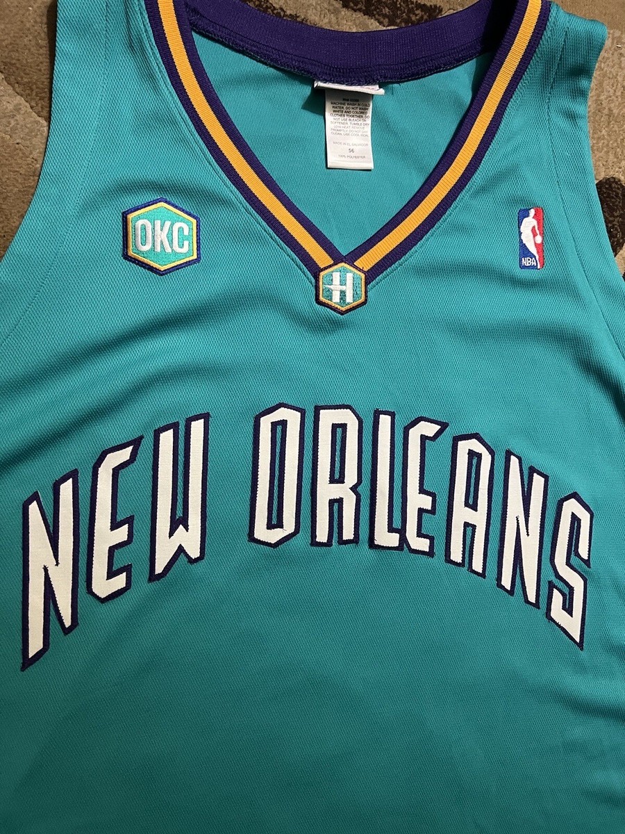 2005 2006 Oklahoma City Hornets Authentic Jersey 56 Reebok New