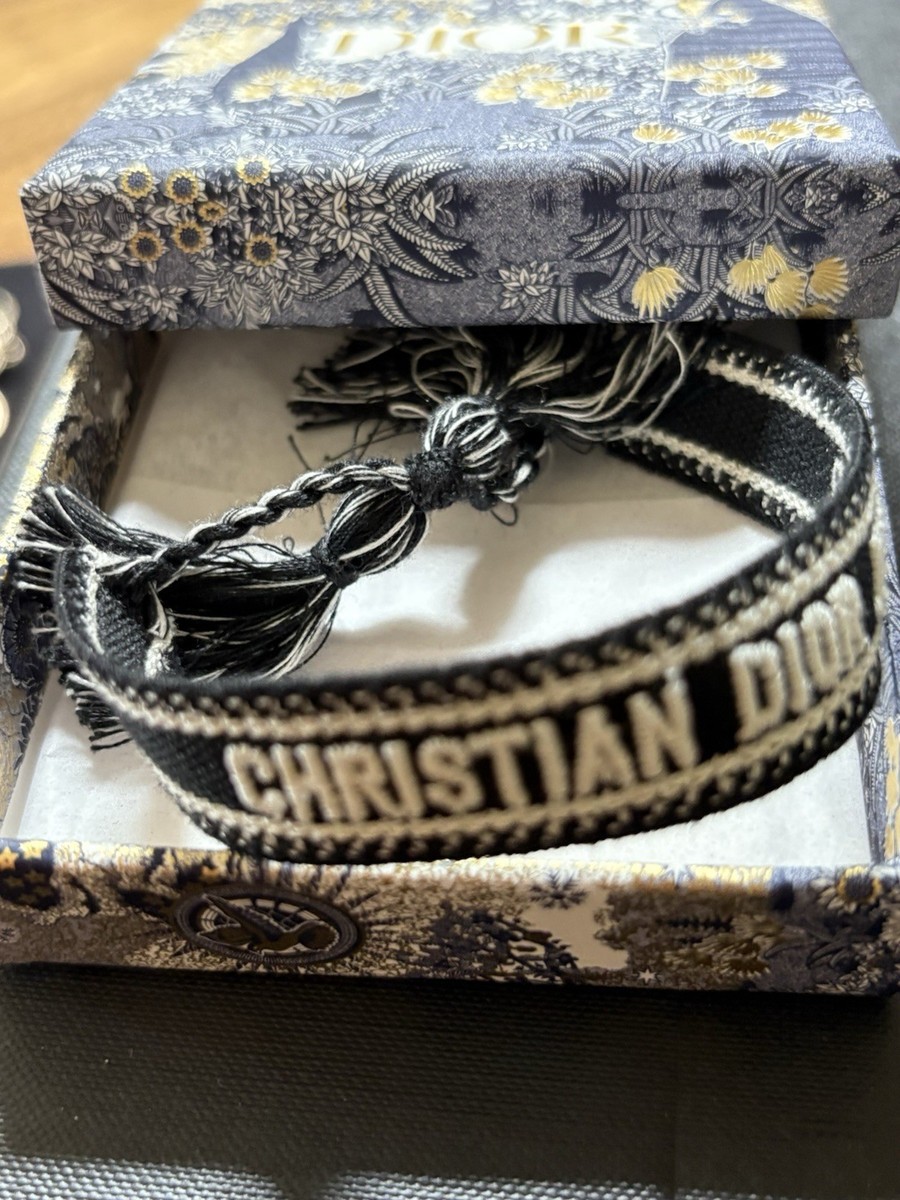 Christian Dior J'ADIOR Black and White Embroidered Friendship
