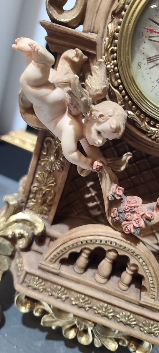 Richard Ward ロココアンティーク天使の彫刻付き置時計