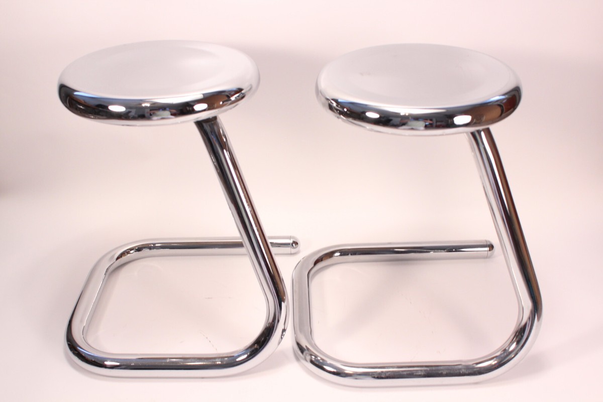 Tubular Chrome Hayworth k700 Paperclip Kinetic Stool Atomic Design