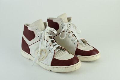 Gucci GG 363731 Interlocking white & burgundy Leather High Top US