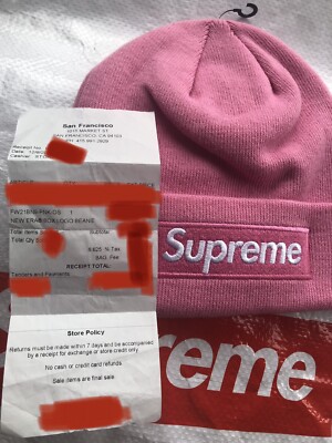 Unreleased SF EXCLUSIVE In-Store Supreme FW21 Box Logo Pink Beanie