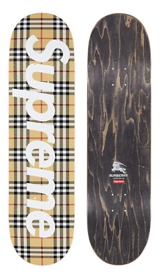 Supreme Burberry Skateboard Deck 8.5” x 32.25” BEIGE | eBay